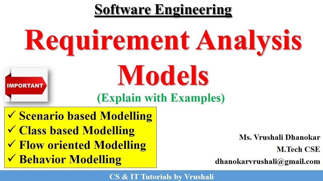 SE 19 : Requirement Analysis Model Explained | Simple & Clear with Examples
