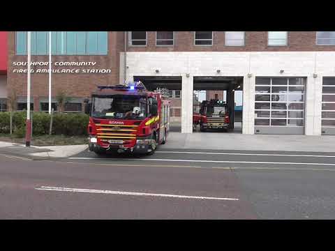 Southport Double Turnout Merseyside Fire & Rescue Service