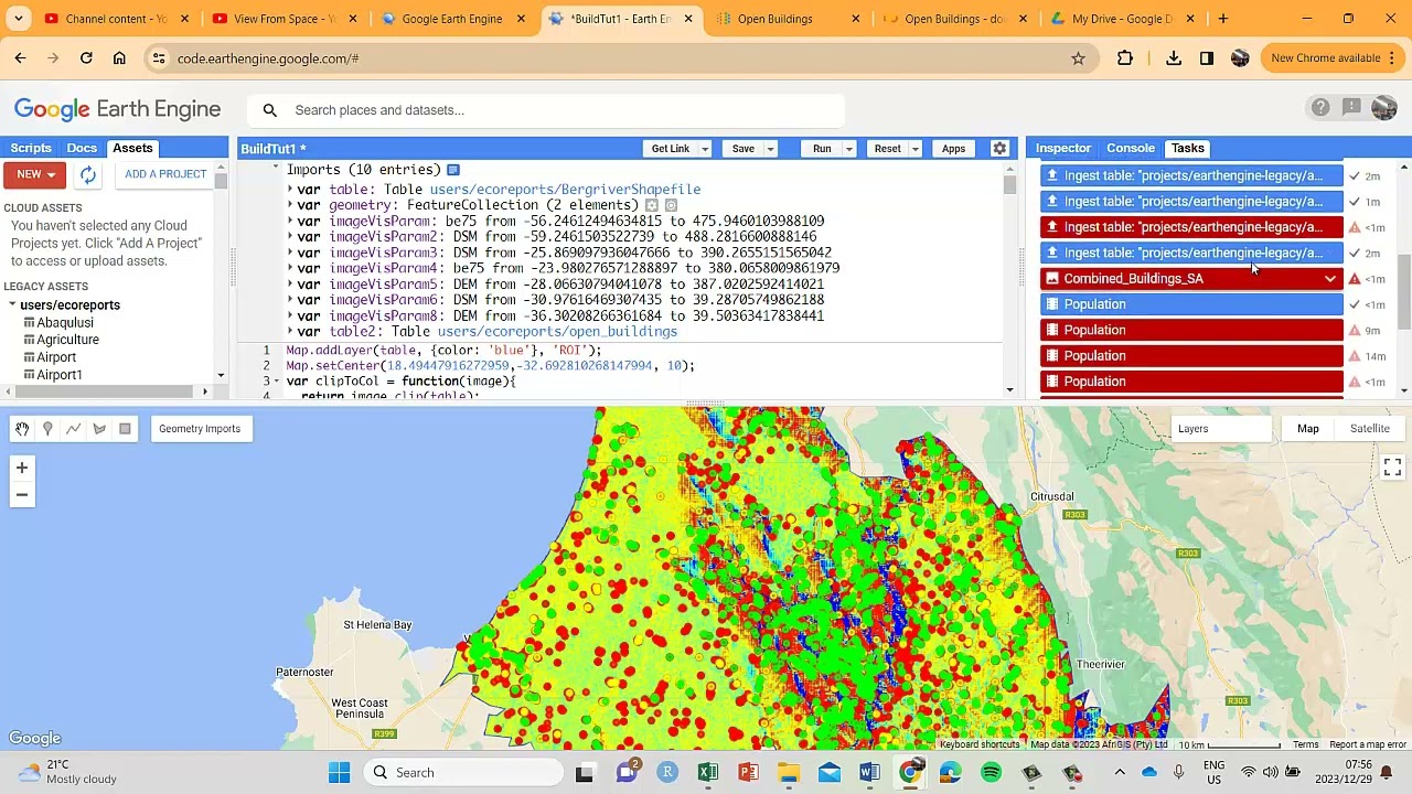 Google Earth Engine Tutorial 43 - Import and Export Table or FeatureCollection; Clive Coetzee