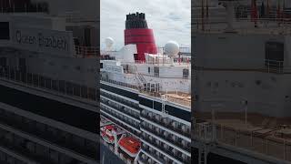 Majestic Side-Profile of #queenelizabeth Cruise Ship #portmiami Oct 16 2025 #cruisetour CruiseLife