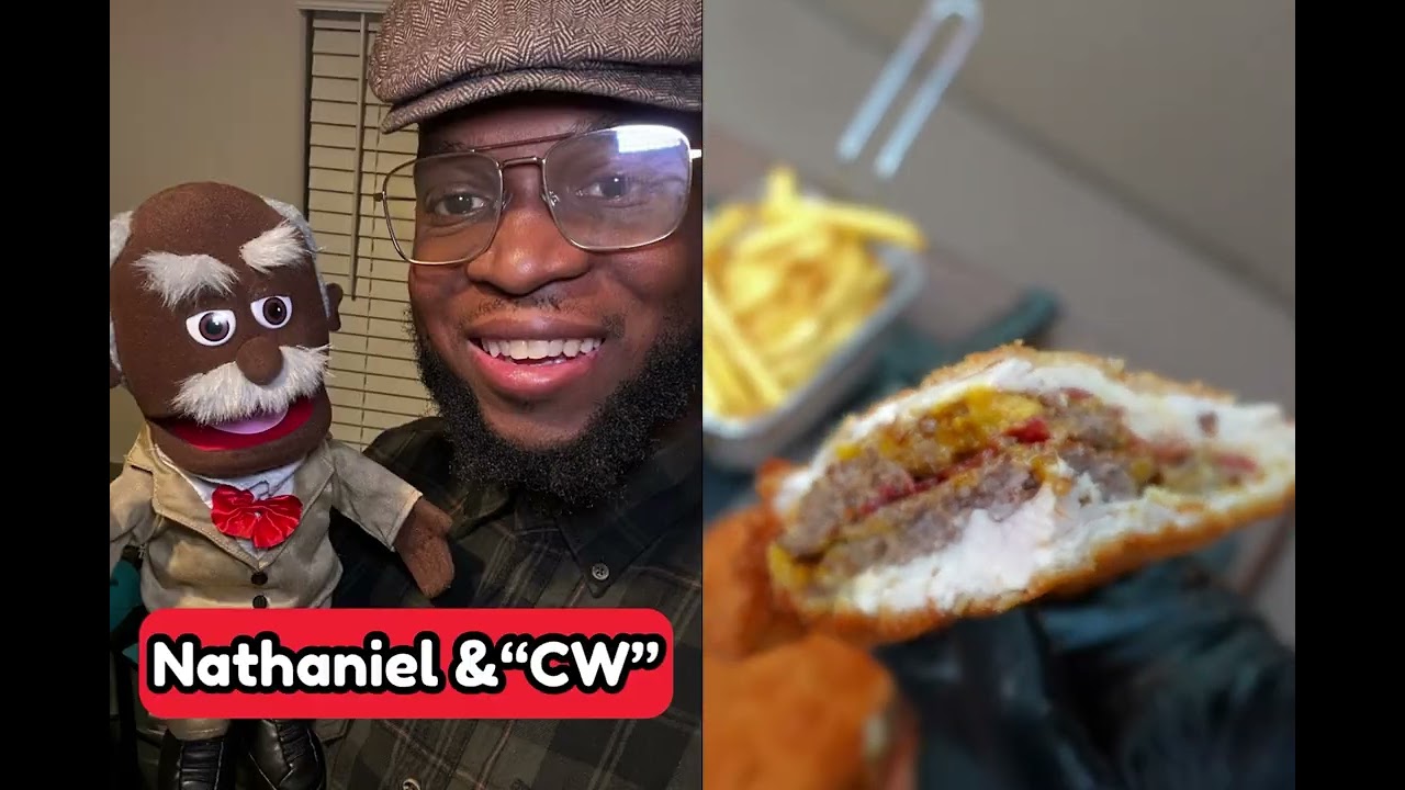 Nathaniel & CW Sees a “Fried Chicken Burger” Being Made