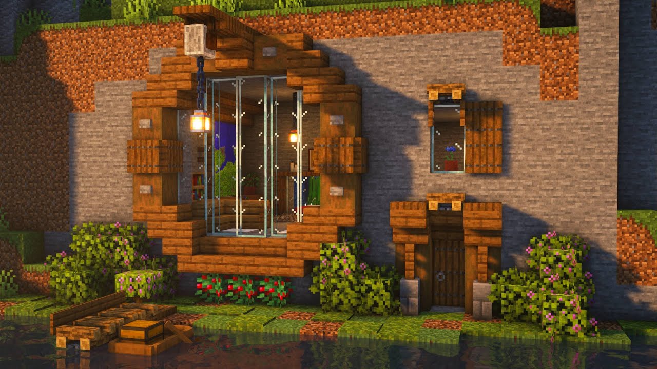 Riverside Mountain Base for Survival Minecraft [Tutorial] - マイクラビルダーズ