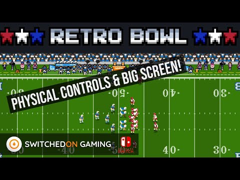 Part of a video titled Retro Bowl (Switch) - How is it on Switch, gameplay and performance!