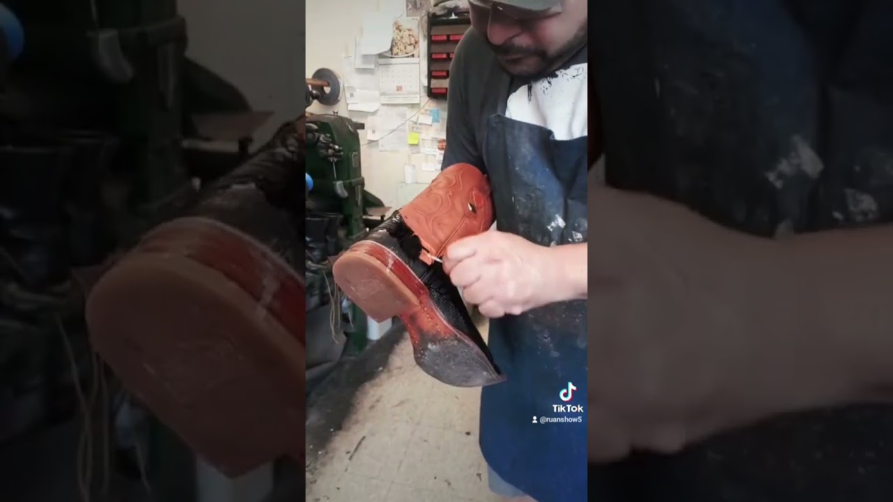 Pintando botas vaqueras