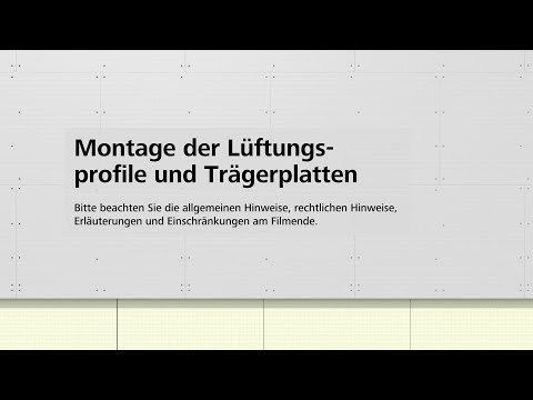 Vorgehängte hinterlüftete Fassade StoVentec R / Montage der Lüftungsprofile und Trägerplatten