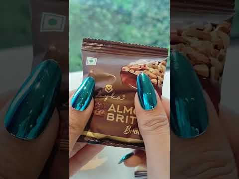 ASMR Unboxing Almond Dark Chocolate Brownies🤤✨ #shorts