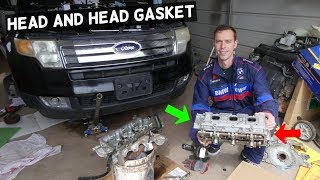CYLINDER HEAD AND HEAD GASKET REPLACEMENT REMOVAL FORD EDGE FLEX TAURUS LINCOLN MKX MKZ MKS MKT 3 5