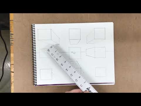 Part One: 1 point Perspective Drawing 9 boxes