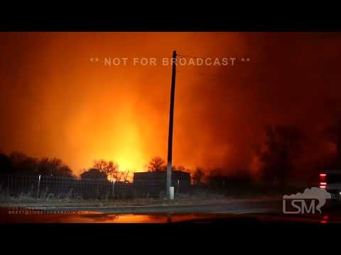 03-17-2022 Gorman, TX - 40k acre fire stopped at city line, still damages structures.