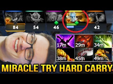 Miracle is Trying So Hard to CARRY HIS TEAM when Enemies are Too Strong  Dota 2