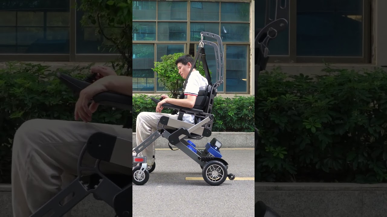 Standing Electric Wheelchair & Power Stand Up Walker - Sit to Stand Walking for Rehabilitation Trainer