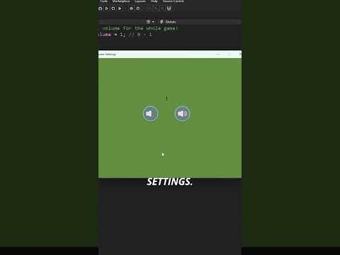 Tricks 1 - Volume Settings