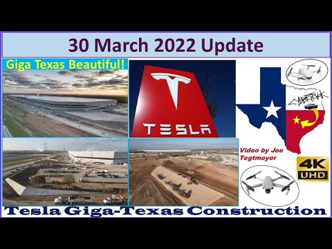 Tesla Gigafactory Texas 30 March 2022 Cyber Truck & Model Y Factory Construction Update (07:35AM)
