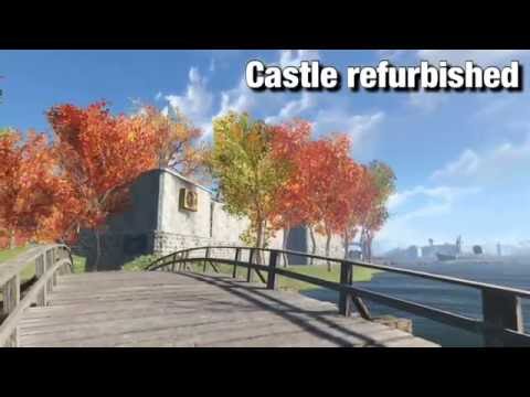 Fallout 4 - Castle revamped and Spectacle Island bridge XBOX MODS showcase