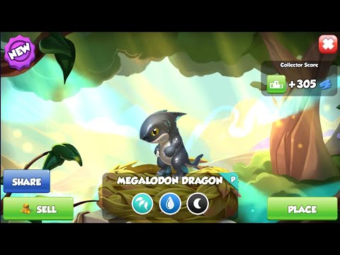 Hatched Megalodon and Bamboo Dragon | Aesthetic Dragon | Dragon Mania Legends