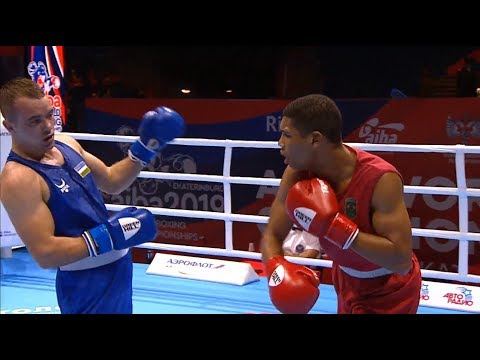 Round of 16 (75kg)  DA CONCEICAO SOUSA Hebert (BRA) vs KAKHRAMONOV Fanat (UZB) /AIBA World 2019