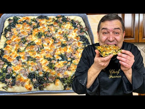 La PIZZA NAPOLETANA SALSICCIA e FRIARIELLI - Ricetta SEMPLICE nel FORNO di CASA