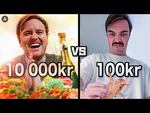 EKSTREMT matbudsjett: 10000kr VS 100kr