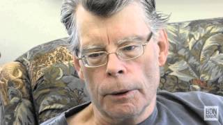 Stephen King talks about his writing process during an interview with the Bangor Daily News.