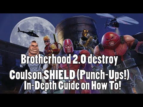 Brotherhood 2.0 destroy Coulson SHIELD (Punch-Ups!) In-Depth Guide on How To! - Marvel Strike Force