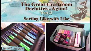 The Great Craft Room Declutter... Again! - Part 2 || Sorting Like with Like || Craft Room Reset 2023