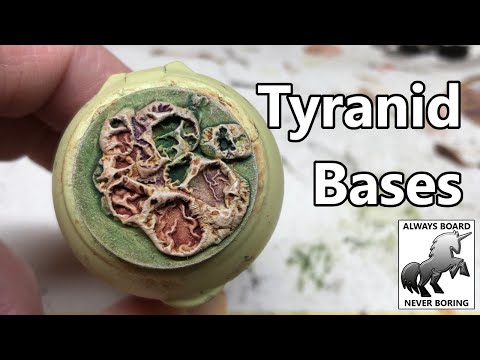 Making and Painting Tyranid Scenic Bases for Advanced Space Crusade (or Alien Xenomorph Hive Bases)