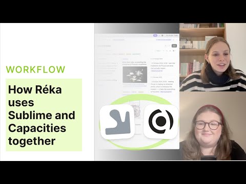 Team Workflow: How Réka uses Sublime & Capacities Together
