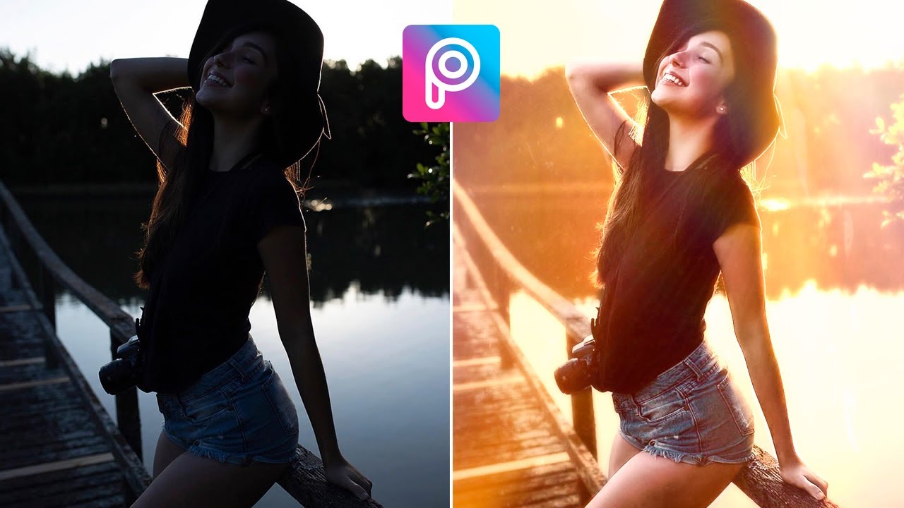 Como recuperar foto escura e adicionar efeitos de luzes no PicsArt [pôr do sol, sunset, editar]