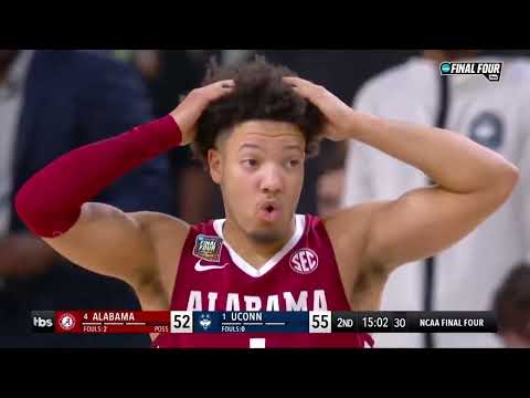 Grant Nelson insane poster dunk on Donovan Clingan | March Madness 2024 Final Four 🤯