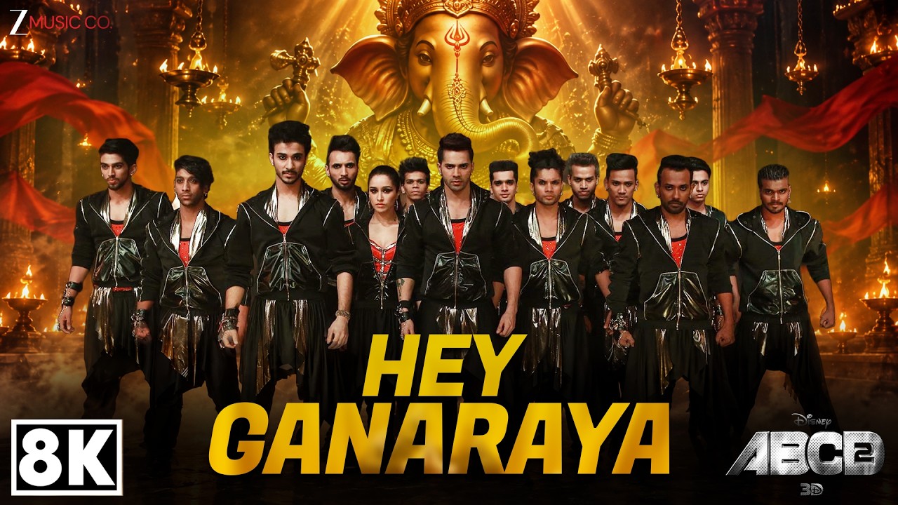 Hey Ganaraya - 8K Video | Varun Dhawan & Shraddha Kapoor | Divya Kumar | ABCD 2 | Ganpati Bappa Song