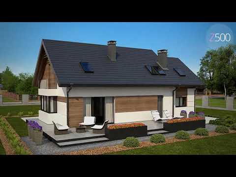 Z405 - Gotowy projekt domu z poddaszem użytkowym we współczesnym stylu do 150 m2