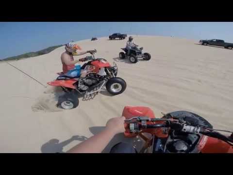 2008 Polaris Outlaw 450 MXR vs Outlaw IRS at Silver Lake Sand Dunes