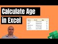 Calculate Age In Excel From Date Of Birth Simple Formula Shorts