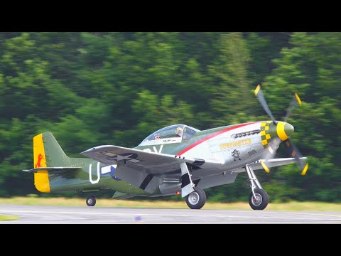 P-51 Mustang "Gunfighter" Landing and Engine Malfunction! [4K Video]