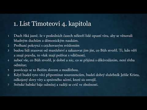 1. List Timoteovi 4. kapitola
