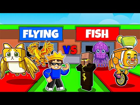 FLYING Vs FISH in Steal A Brainrot Roblox!!!
