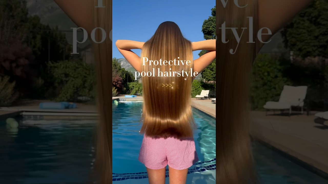 My go to protect hairstyle when I go swimming 👙💗✨#hairstyle