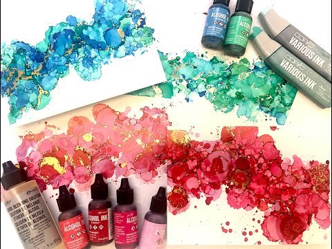 Experimenting With Tim Holtz Alcohol Inks & Yupo Paper...