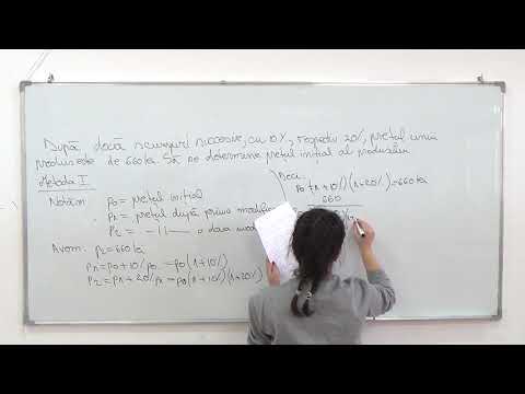 Problema matematica cu scumpiri si ieftiniri