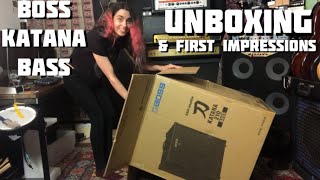 Video thumbnail for BOSS Katana-210 BASS - Unboxing & First Impressions by Cici Von Strangelove