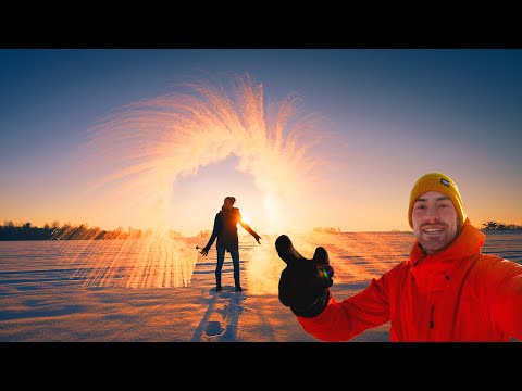 Heißes Wasser bei Minusgraden = Schnee 🥶🔥❄️