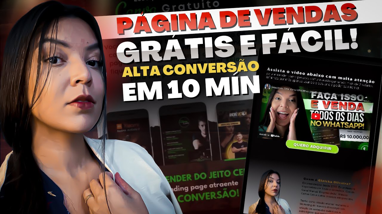 [DIFERENCIADO!!!]  PÁGINA de VENDAS GRATUITA no CANVA EM 10MÍN