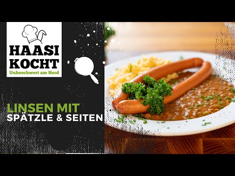 Lentils with spaetzle and Vienna sausages  | Unbeschwert am Herd