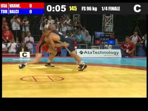 96kg - Serhat Balci (TUR) vs Jacob Varner (USA) 2011 world championship