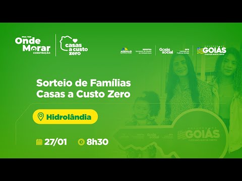 Sorteio de Famílias em Hidrolândia