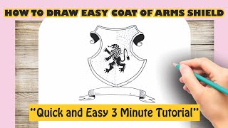 How to Draw Easy Coat of Arms Shield