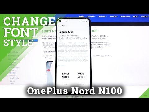 How to Locate Font Style Options in OnePlus Nord N100 – Change Text Style