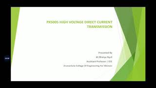 Download Lagu HVDC ....3RD Sem M.E(PED) unit 1 intro..by Ms.Dhiviya Nycil, AP,EEE, ACEW Thumbnail