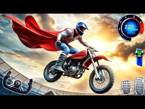 Super Hero Bike Mega Ramp Simulator - Extreme Motocross Dirt Bike Stunt Racing - Android GamePlay #2