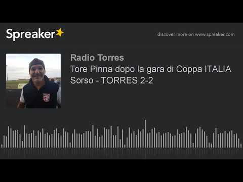 Tore Pinna dopo la gara di Coppa ITALIA Sorso - TORRES 2-2